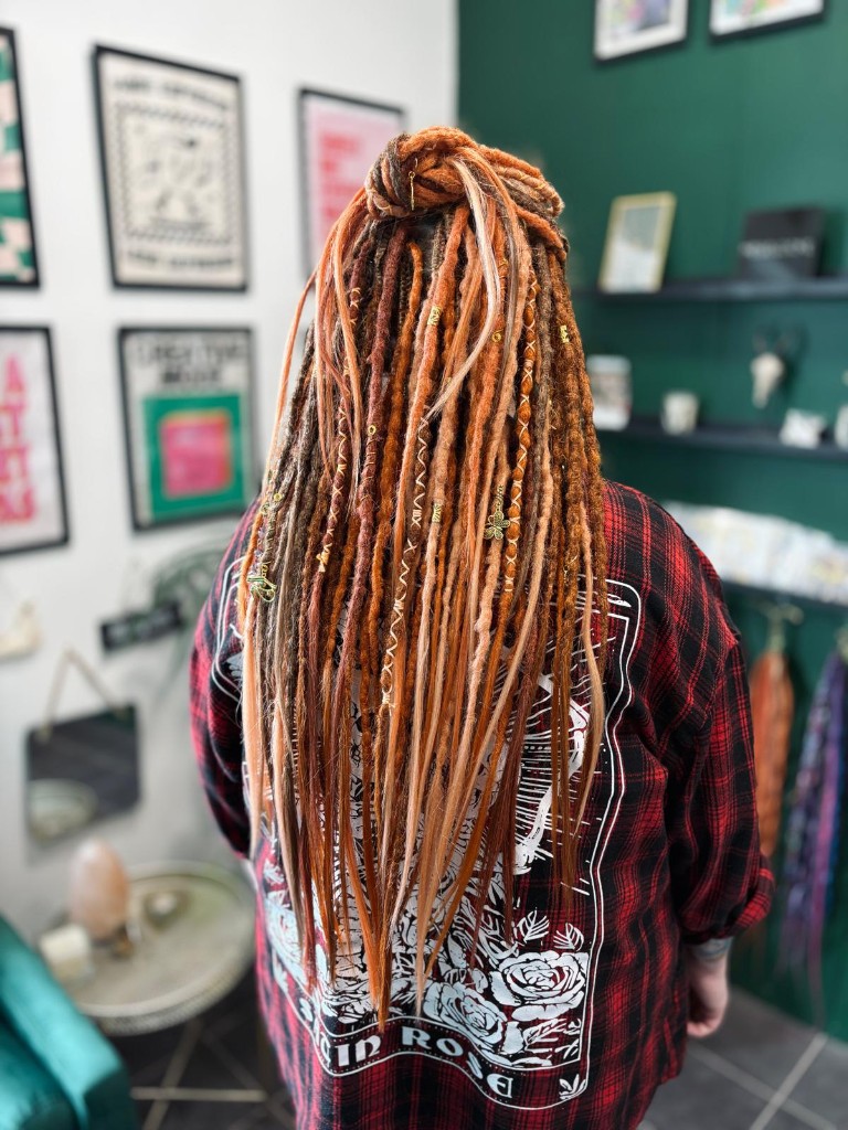 Boho blonde mixed textures