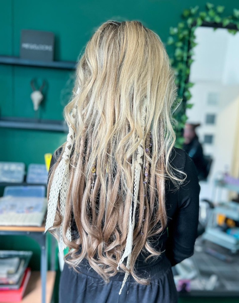 Long copper wavy set